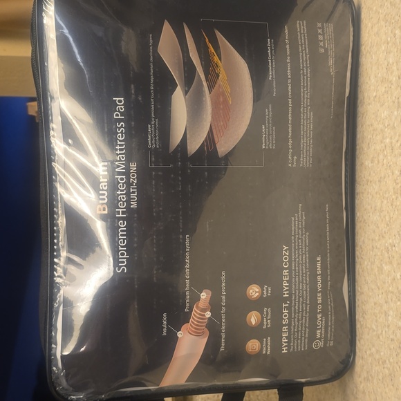 Bwarm Premium Multi-Zone Electric Heated Mattress Pad Twin Size, 39" x 75" - Picture 10 of 12